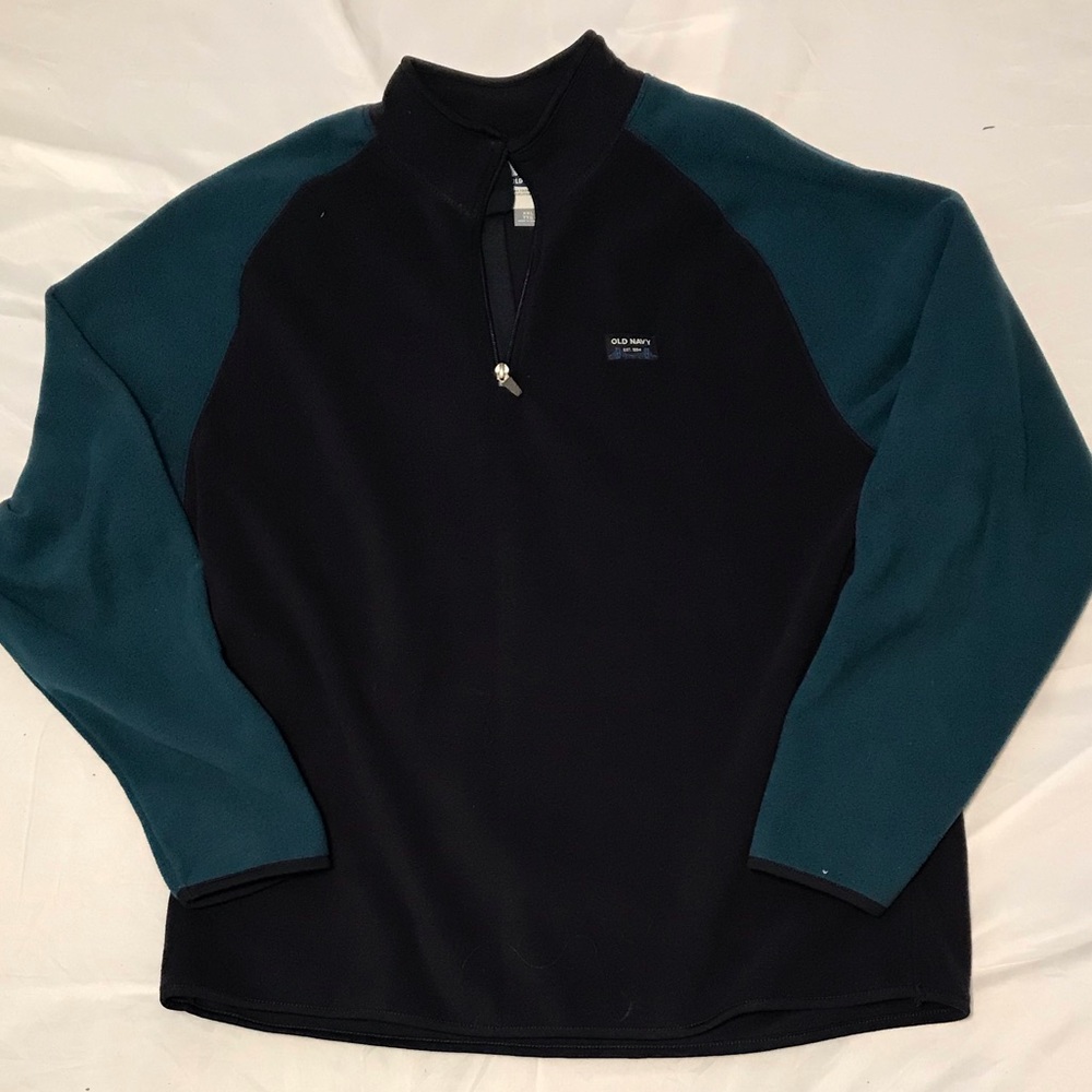 Old Navy 1/4 zip Fleece Teal/Navy XXL